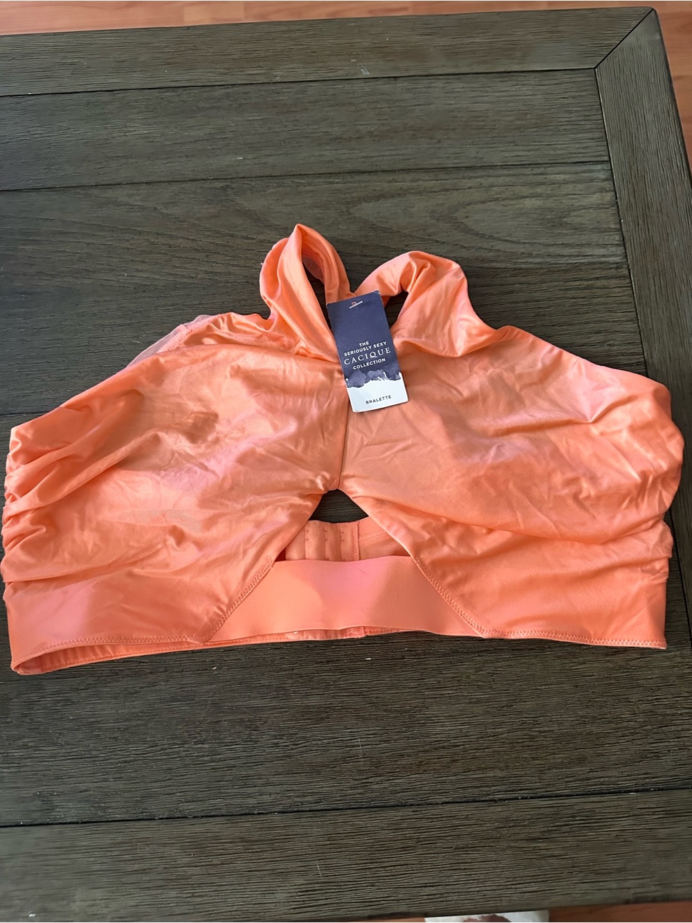 Cacique Coral Peach Stretch Convertible Bralette